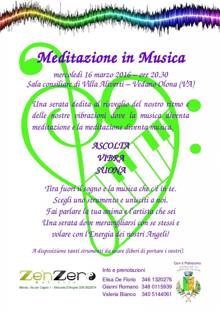 Meditazione In Musica in Vedano Olona il 16 marzo 2016